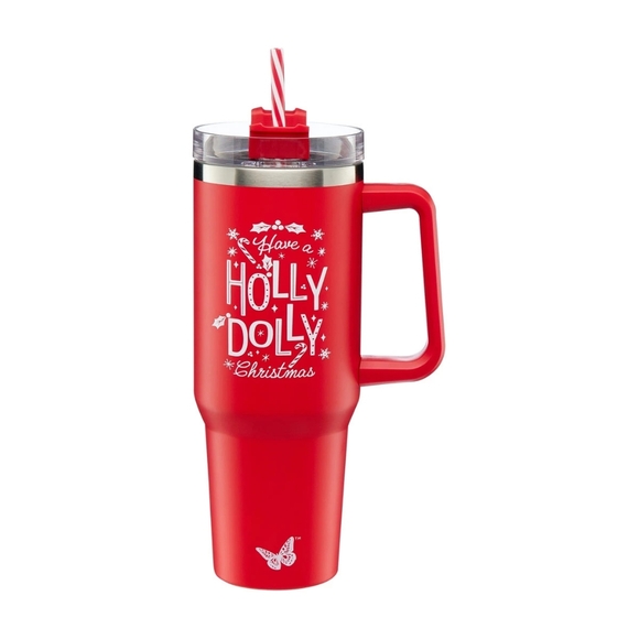 Dolly Parton Other - 🌸 New Dolly Parton Stainless Steel Christmas/Holiday Travel Tumbler Red Qty 1